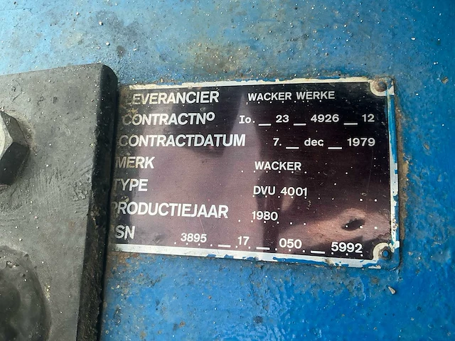 1980 wacker dvu 4001 trilplaat - afbeelding 8 van  8