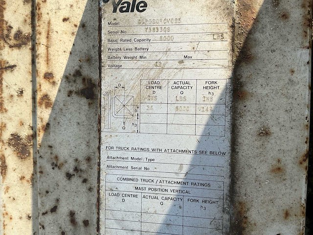 1980 yale gdp 60rc vorkheftruck - afbeelding 8 van  22