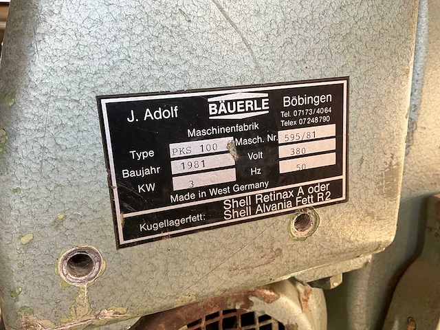 1981 bäuerle pks 100 pendelzaagmachine - afbeelding 2 van  15