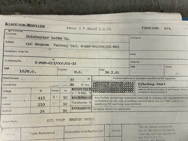 1981 colchester lathe magnum 1250 precisie draaibank - afbeelding 30 van  39