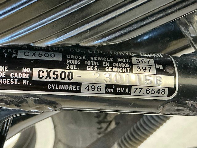 1981 honda tour cx 500 e/500 motorfiets, md-26-fk - afbeelding 3 van  11