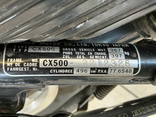 1981 honda tour cx 500 e/500 motorfiets, mx-03-jp - afbeelding 5 van  13