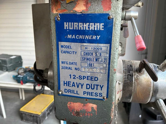 1981 hurricane h-1200 b tafelboormachine - afbeelding 5 van  14