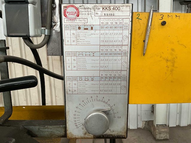 1981 kaltenbach kks400 cirkelzaagmachine metaal - afbeelding 10 van  29