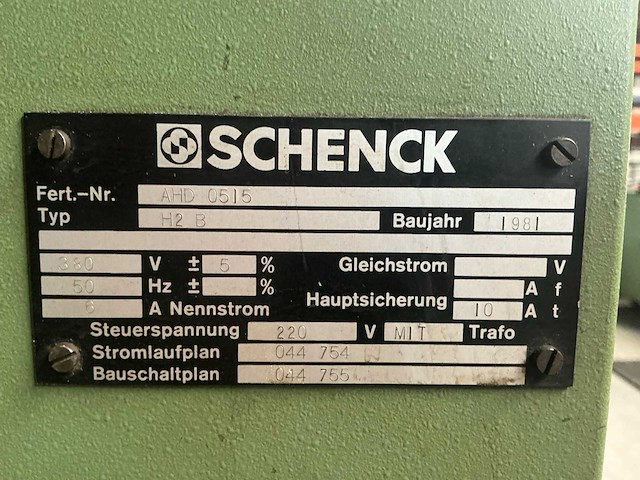 1981 schenck h 2 b balanceermachine - afbeelding 6 van  16