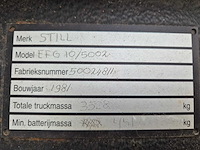1981 still efg 10/5002 vorkheftruck - afbeelding 4 van  17