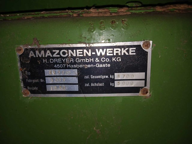 1982 amazone zg 5000 kalkstrooier - afbeelding 7 van  15