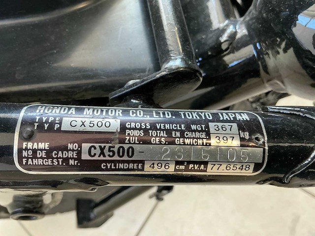 1982 honda tour cx 500 e/500 motorfiets, md-79-rr - afbeelding 3 van  11