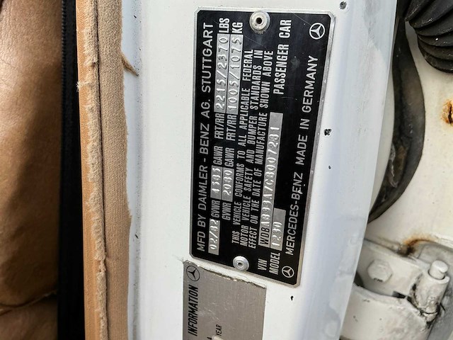 1982 mercedes-benz 300d turbo diesel personenauto - afbeelding 20 van  28