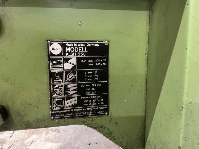 1982 mubea klsh 550 pons- en knipmachine - afbeelding 11 van  14