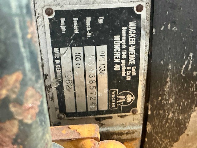 1982 wacker i330 trilplaat - afbeelding 5 van  5