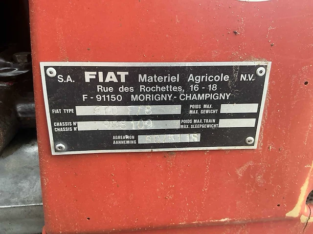 1983 fiat 670 f78 oldtimer tractor - afbeelding 22 van  23