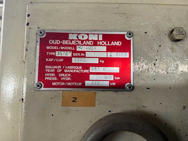 1983 koni 3572 hefbrug - afbeelding 6 van  8