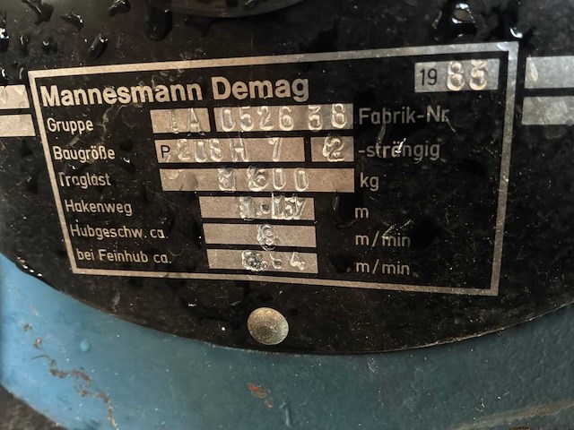 1983 mannesmann demag kettingtakel - afbeelding 7 van  7