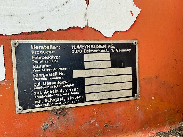 1984 atlas 1301e banden graafmachine - afbeelding 7 van  9