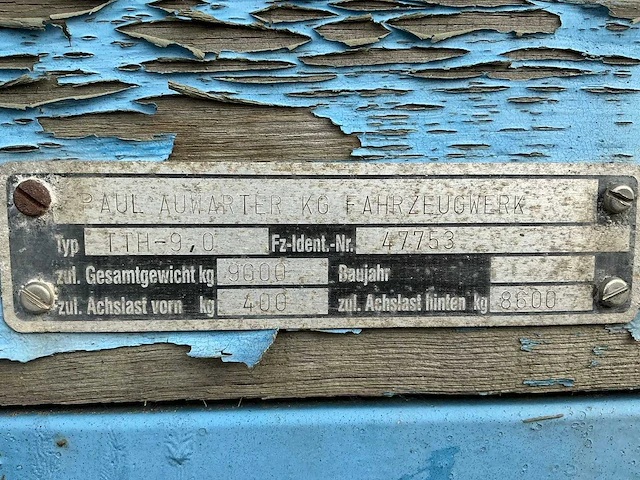 1984 auwaerter tth9.0 aanhangwagen - afbeelding 8 van  16