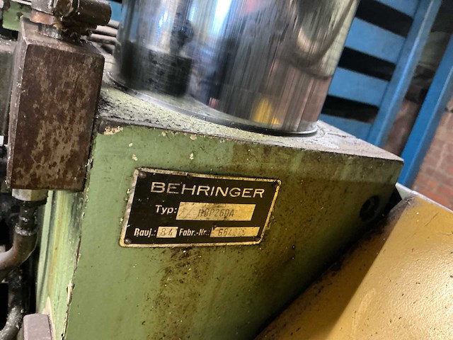 1984 behringer hbp260a afkortcirkelzaagmachine - afbeelding 7 van  30