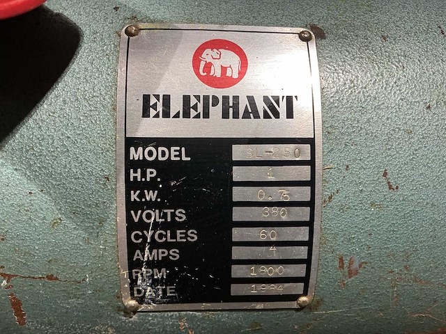 1984 elephant sl-250 dubbelsteens slijpmachine - afbeelding 4 van  5