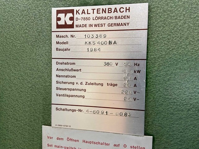 1984 kaltenbach kks 400 na semi-automatische zaaglijn met rollenbaan en lengtemeting - afbeelding 11 van  21