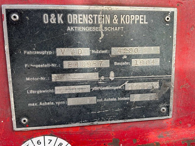 1984 o&k v40 vorkheftruck - afbeelding 7 van  15