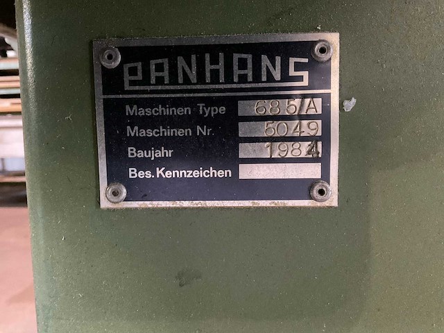 1984 panhaus 685a formaatcirkelzaagmachine - afbeelding 11 van  11