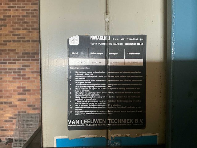 1984 ravaglioli kp 301 hefbrug - afbeelding 8 van  16