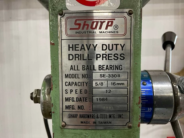 1984 sharp se-330b kolomboormachine - afbeelding 12 van  12