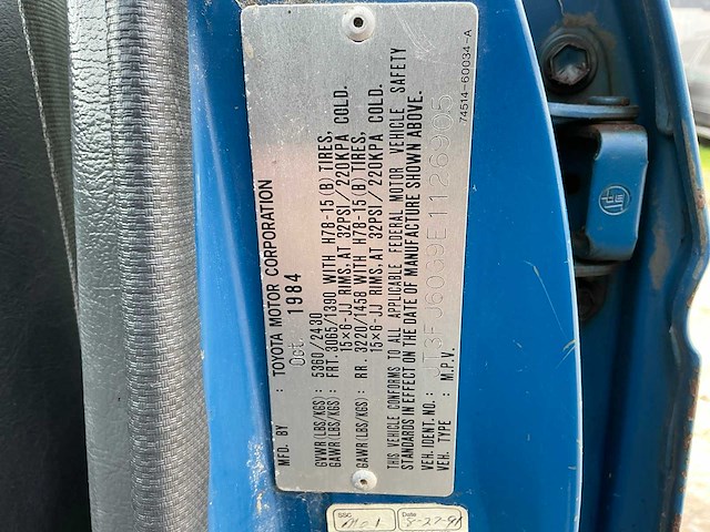 1984 toyota land cruiser 4x4 suv - afbeelding 25 van  31