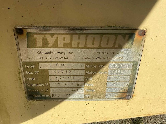 1984 typhoon s600 elektromotor met luchtsluis - afbeelding 13 van  13