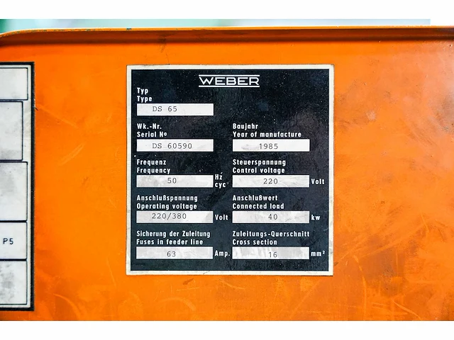 1985 - hans weber gmbh - ds 6.5 - extruders - afbeelding 7 van  7