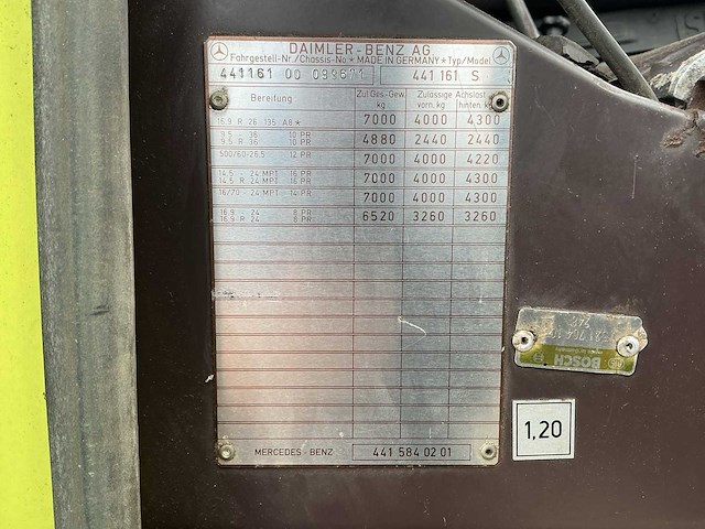 1985 - mercedes-benz - mb trac - 1000 - vierwielaangedreven landbouwtractor - afbeelding 17 van  25