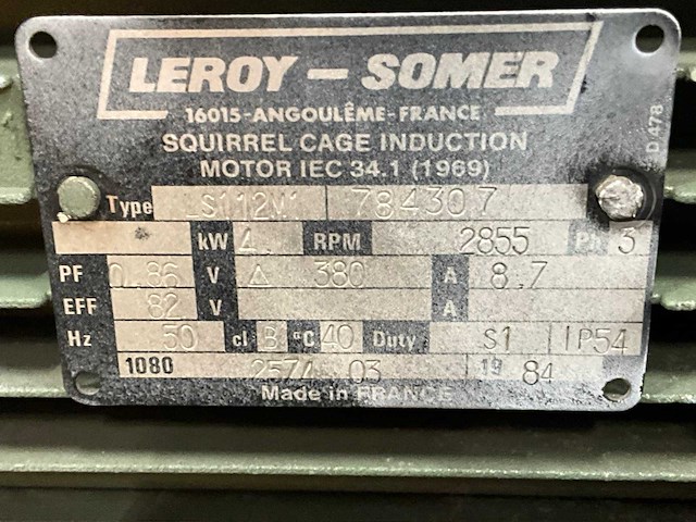 1985 atlas copco le 7 n luchtcompressor - afbeelding 2 van  6