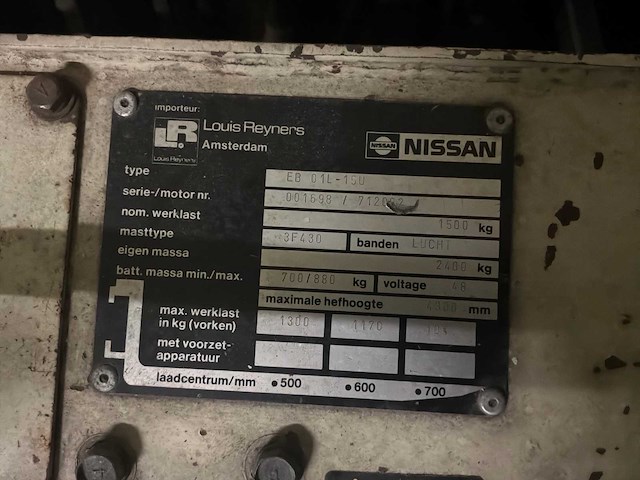 1985 datsun high power eb01l-15u vorkheftruck - afbeelding 2 van  36