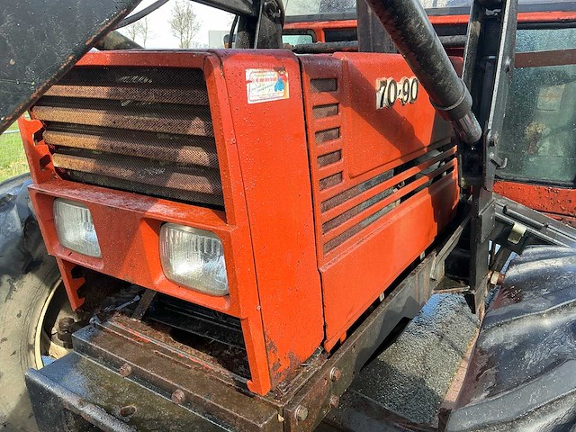1985 fiat 70-90 dt met quicke voorlader vierwielaangedreven landbouwtractor - afbeelding 14 van  35