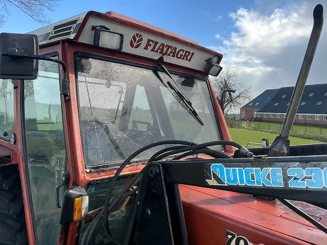 1985 fiat 70-90 dt met quicke voorlader vierwielaangedreven landbouwtractor - afbeelding 14 van  35