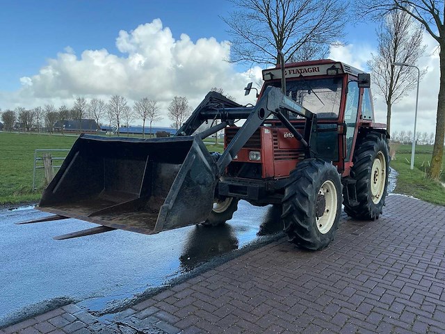 1985 fiat 70-90 dt met quicke voorlader vierwielaangedreven landbouwtractor - afbeelding 30 van  35