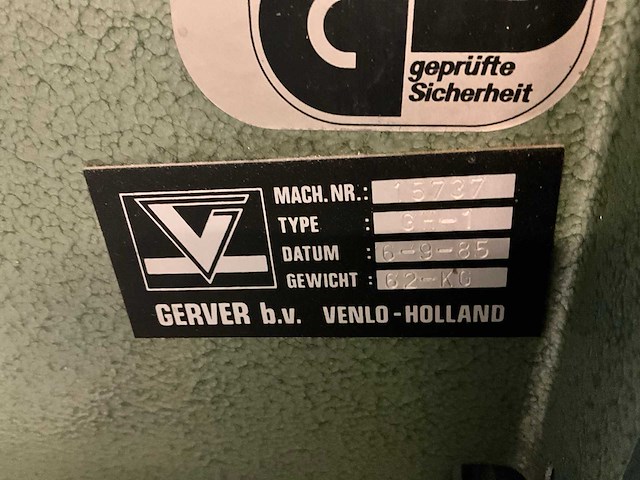 1985 gerver gh1 uithoekschaar - afbeelding 9 van  9