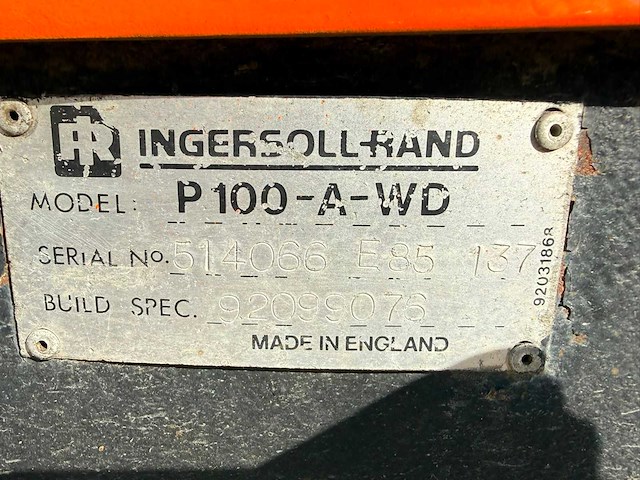 1985 ingersoll rand p100-a-wd compressor aanhangwagen - afbeelding 4 van  12