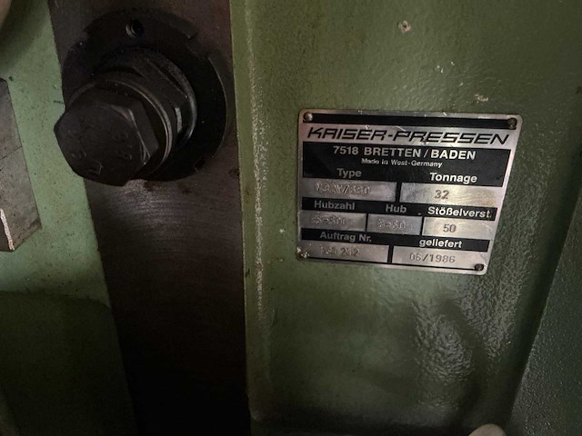 1986 - kaiser - v32w / 680 - high speed press - afbeelding 26 van  29