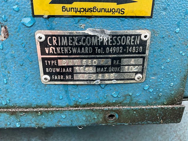 1986 crimex cmv 550 / r6-2-601 luchtcompressor - afbeelding 9 van  9