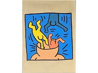 1986 gouache keith haring - afbeelding 1 van  6