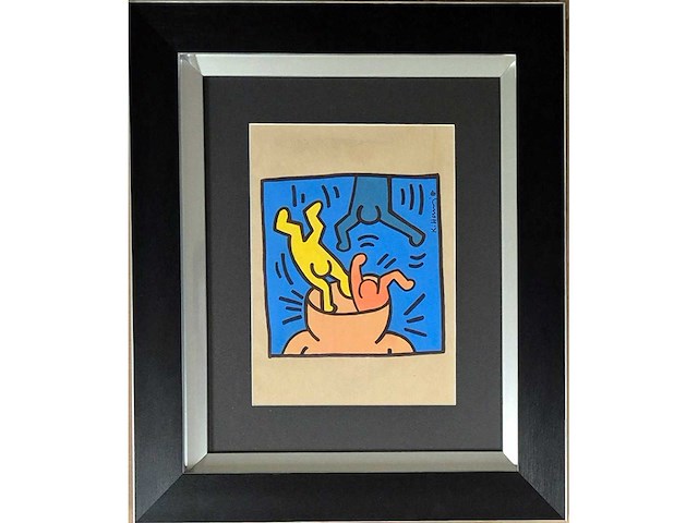 1986 gouache keith haring - afbeelding 2 van  6