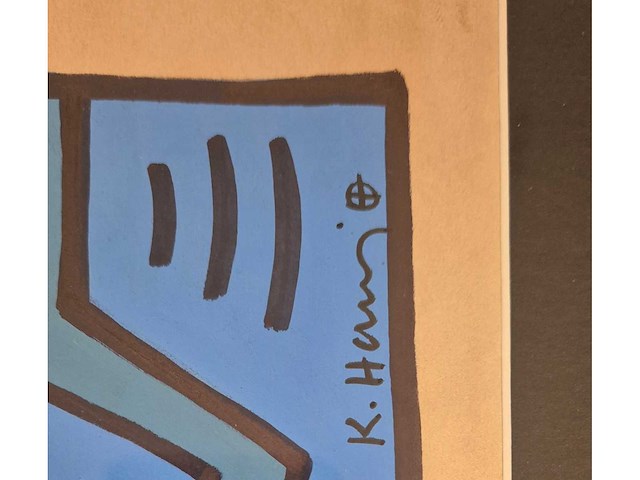 1986 gouache keith haring - afbeelding 3 van  6