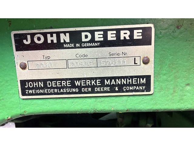 1986 john deere 2040s tweewielaangedreven landbouwtractor - afbeelding 9 van  9