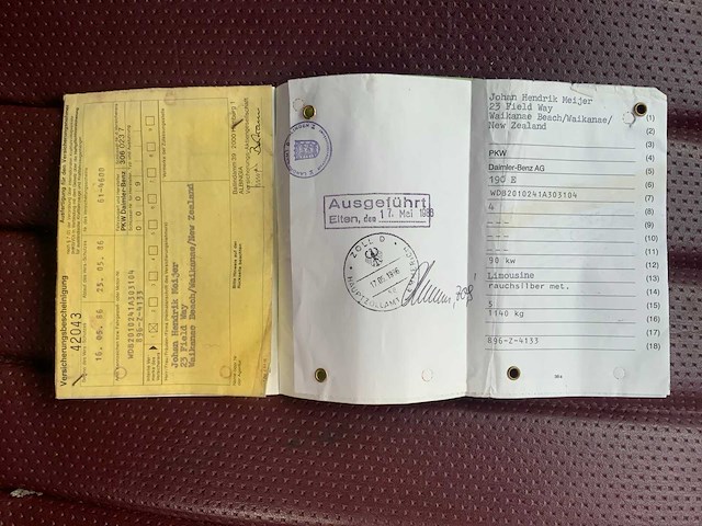 1986 mercedes-benz 190e oldtimer - afbeelding 59 van  63