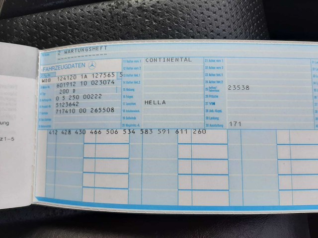 1986 mercedes-benz 200-500 (w124) personenauto - afbeelding 18 van  44