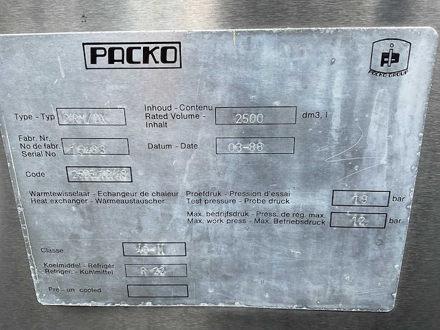 1986 packo crm/dx melkkoelinstallatie - afbeelding 3 van  11