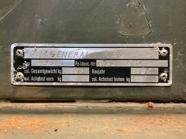 1986 reo am general m931 a1 militaire voertuig “6wd” - afbeelding 19 van  26