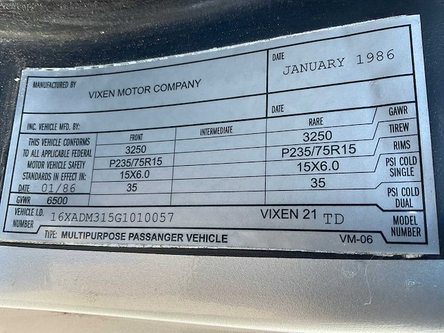 1986 vixen 21td oldtimer - afbeelding 53 van  57