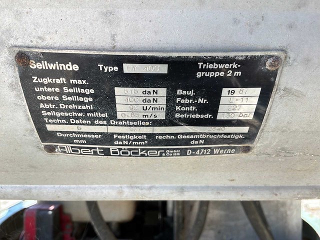 1987 böcker hy400 bouwlift - afbeelding 8 van  16